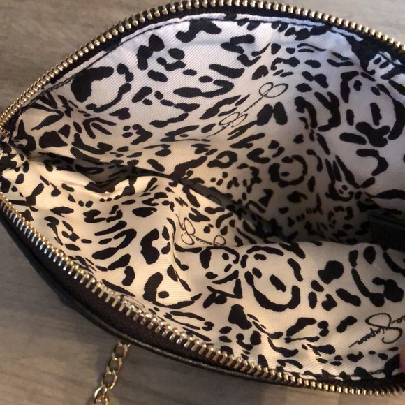 Jessica Simpson Penelope Faux Leather Clutch Color Meteorite + Gold Chain NWT - Picture 11 of 12
